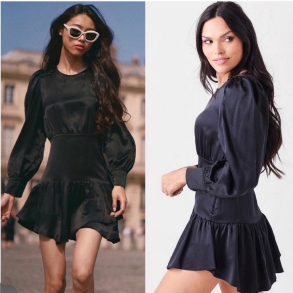 Loveshack Fancy Tetyana  Black Dress
